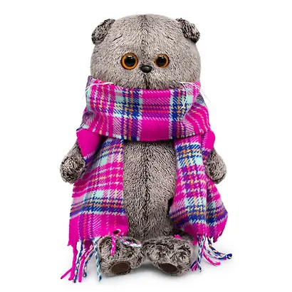 Мягкая игрушка Басик в ярко-розовом шарфе (Ks19-246) - фото 1