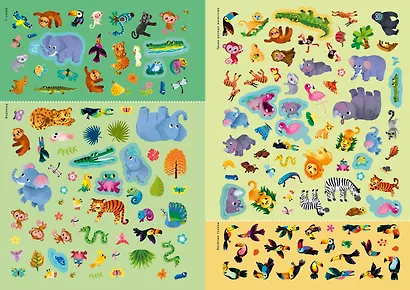 Джунгли и саванна. Книга с наклейками - фото 11