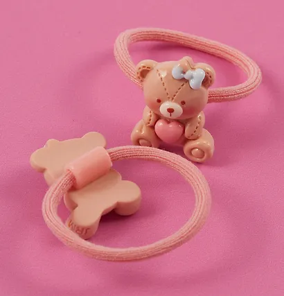 Набор резиночек Мишки (2шт) (пластик) (2,5см) (12-03907-B7) (Lafilaf) - фото 4