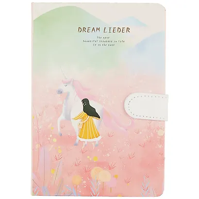 Блокнот с магнитной застёжкой «Девочка и единорог», 128 листов, 19 х 13 см - фото 4