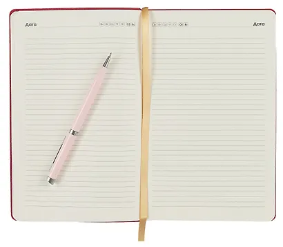 Ежедневник недат. А5 136л "Callisto" малиновый закат, иск.кожа, интегр.переплет, скругл.углы, тонир.блок, тисн.фольгой, офсет, ляссе - фото 6