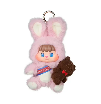Фигурка коллекционная 52TOYS Плюшевая игрушка с подвесом LITTLE BUNS Melting Together Series (74303) - фото 4