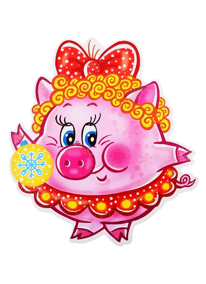 Плакат вырубной А4 "Поросенок" - фото 1