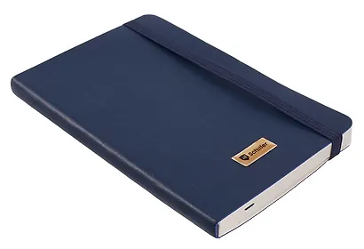 Записная книга А6 80л лин. "Elegance" синяя, инт.переплет, Schiller - фото 2