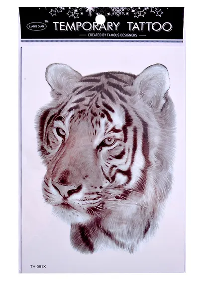 Тату Тигры черно-белые, 24*15,5 (микс)(орр) - фото 4