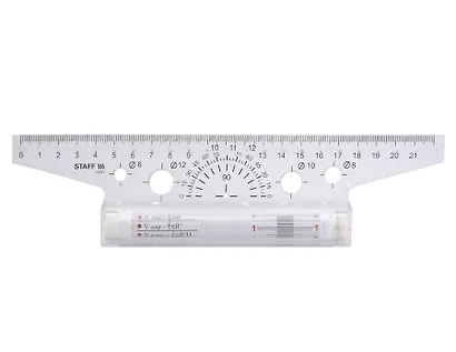 Рейсшина 22см метал. ролик, STAFF - фото 2