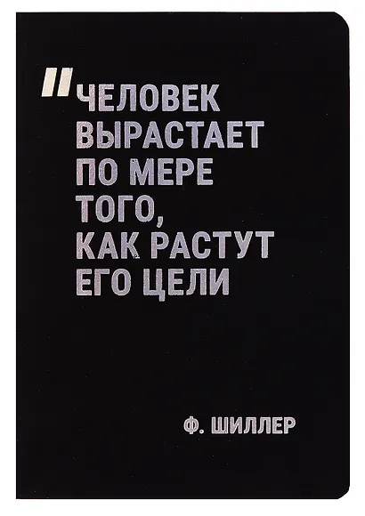 Записная книжка «Человек вырастает по мере того, как растут его цели» А7, 24 листа, нелинованная, сшивка, Schiller - фото 4
