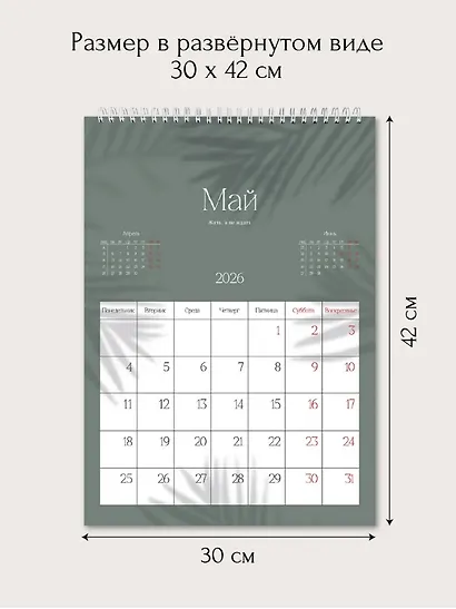 Календарь 2026г 297*420 "Shadow" настенный, на спирали - фото 5