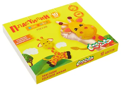 Пластилин 10цв 150г восковой "Каляка-Маляка" стек - фото 4