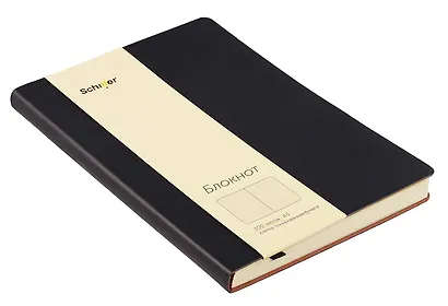 Книга для записей А5 100л кл. черный, интегр., тонир.блок, резинка, ляссе, Schiller - фото 8