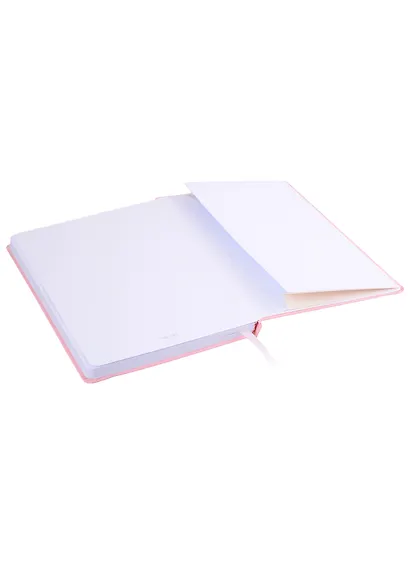 Книга для записей А5 100л кл. "Make your mark" розов.тв.переплет, тонир.блок, резинка, ляссе, инд.уп. - фото 4