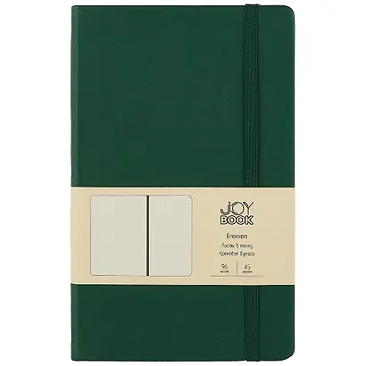 Книга для записей А5 96л тчк. "Joy Book. Еловый лес" иск.кожа, тв.переплет, ляссе, резинка, инд.уп. - фото 1