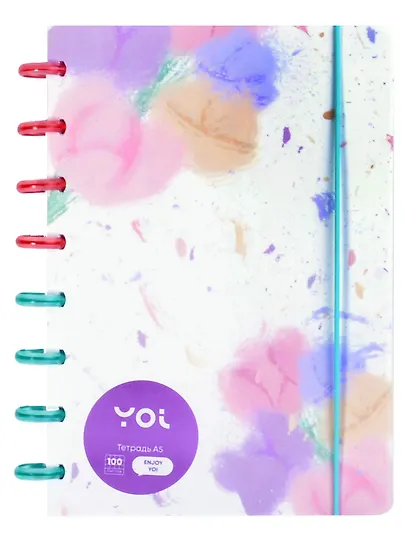 Тетрадь в клетку Yoi, "Акварельные цветы", 100 листов - фото 1