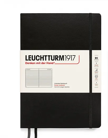 Книга для записей B5 109л лин. "Composition" тв.обл., Черный, Leuchtturm1917 - фото 1