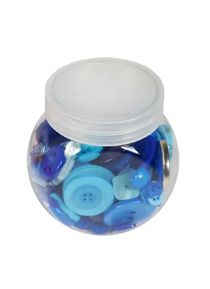 Пуговицы 75гр голубой микс (B003) - фото 1