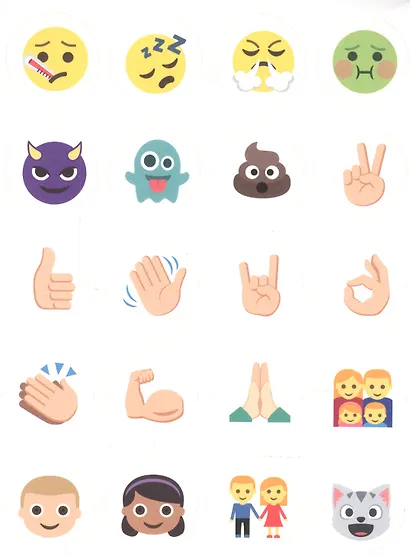 100 НАКЛЕЕК. СМАЙЛИКИ - фото 4