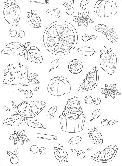Сладости. Раскраска для скетчмаркеров - фото 6