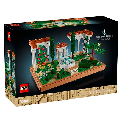 10359 Конструктор LEGO Icons Сад с фонтаном, 1302 деталей, возраст 18+ - фото 6