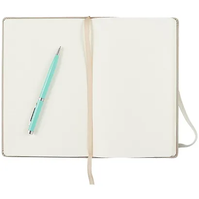Книга для записей А5 96л тчк. "Joy Book. Утренняя дымка" иск.кожа, тв.переплет, ляссе, резинка, инд.уп. - фото 3