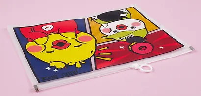 Папка на молнии А4 "Утки" с расширением, в ассортименте - фото 4