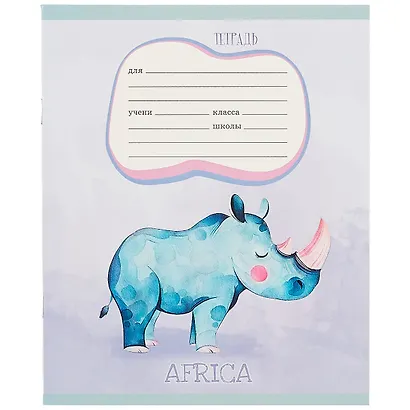 Тетрадь в линейку Unnika, "Акварельные животные", 24 листа, в ассортименте - фото 6