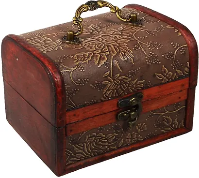 Шкатулка-сундучок XL 11*11,5*15  15*11*12см, дерево, в ассортименте - фото 1