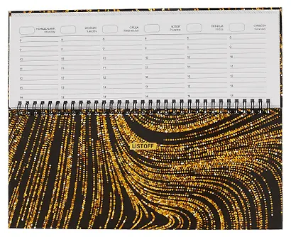 Планинг недат. 56л "Gold" настольный, 7БЦ, глянц.лам, евроспираль, офсет - фото 5