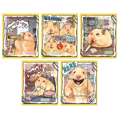 Тетрадь в клетку "Хомяк Хома", 48 листов, в ассортименте - фото 1