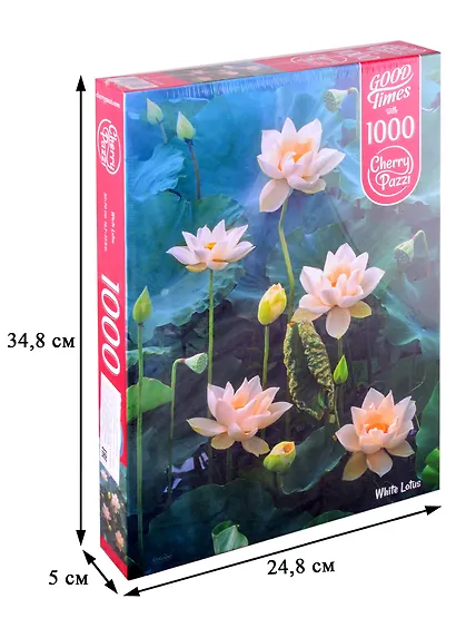 Пазл 1000 дет. Белый лотос  Cherry Pazzl 30158 - фото 2