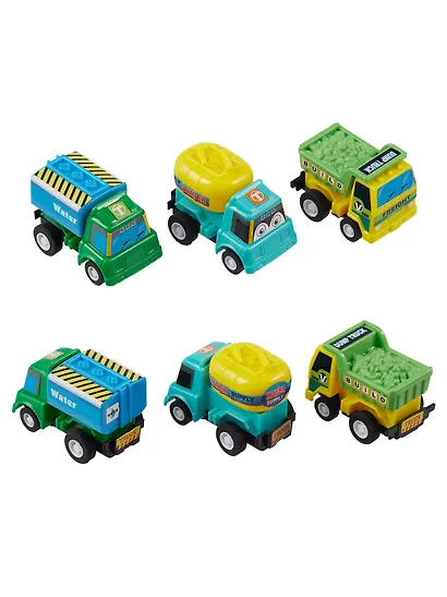 Набор машинок Мультяшные грузовики (6шт) - фото 8