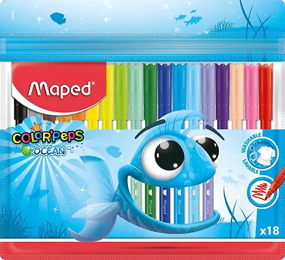 Фломастеры «Ocean» Maped, 18 цветов - фото 1