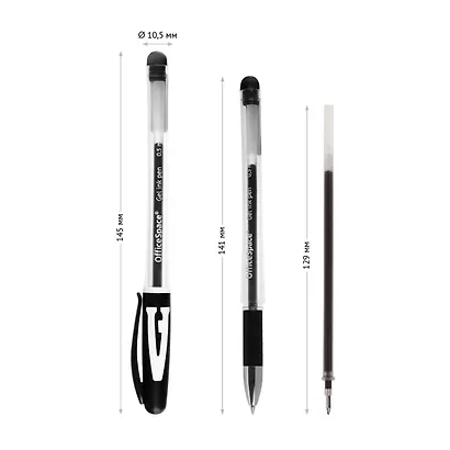 Ручка гелевая OfficeSpace, A-Gel, черная 0,5 мм - фото 5