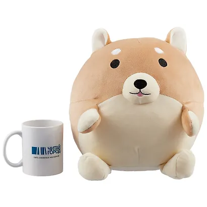 Мягкая игрушка Собака сибу-ину в форме шара (30х20) - фото 3