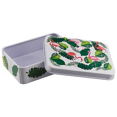 Шкатулка Фламинго и листья (9х7х3) (металл) - фото 3