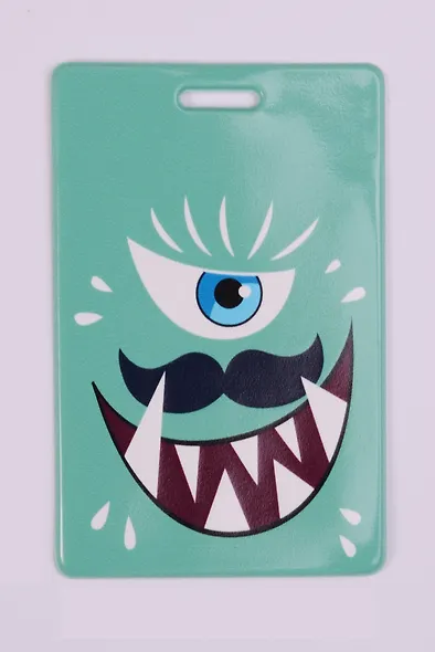 Чехол для карточек Монстр зеленый с усами (ДК2017-106) - фото 4