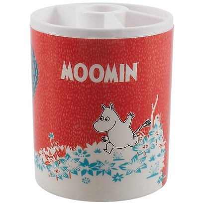 Стакан для пишущих принадлежностей «Муми-тролль в цветах», MOOMIN, пластик - фото 1
