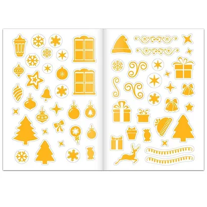 Волшебные наклейки "Новогоднее чудо". 60 наклеек. Светятся в темноте! - фото 4