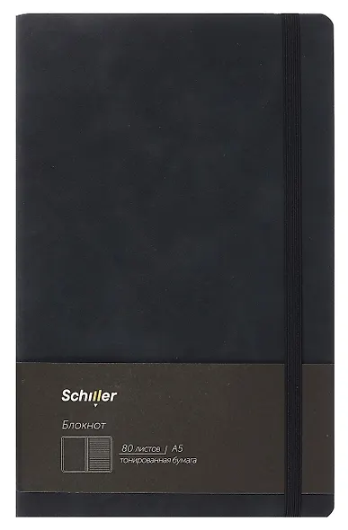 Книга для записей А5 80 листов нелинованная/в линейку, черный, Schiller - фото 7