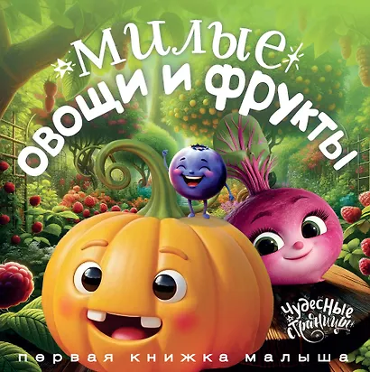 Милые овощи и фрукты. Первая книжка малыша - фото 1