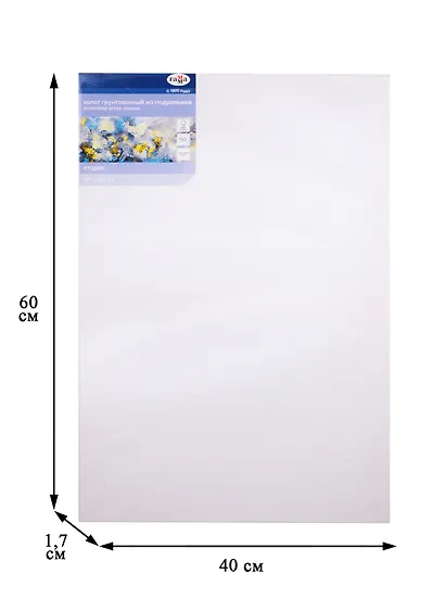 Холст на подрамнике 40*60 "Студия", 100% хлопок, мелкое зерно, Гамма - фото 2