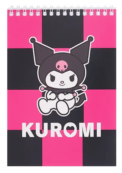 Блокнот А5 60 листов, клетка, "Kuromi-3" гребень - фото 1