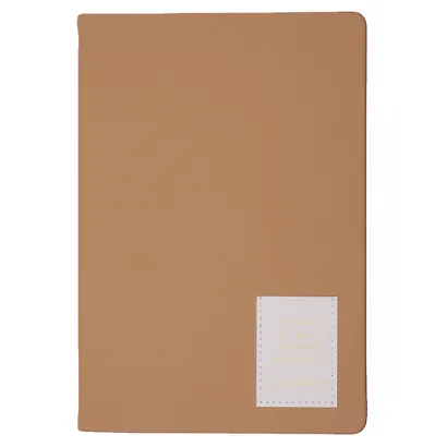 Ежедневник недат. А5 152л "NUANCES" крем-брюле, 7Б, иск.кожа, тв.переплет, тонир.блок, нашивка с тисн.фольгой, скругл.углы, ляссе, инд.уп - фото 1