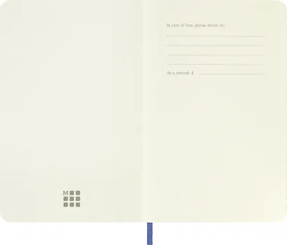 Записная книжка А6, 96 листов в линейку "Classic Pocket", мягкая обложка, гортензия синяя, резинка, ляссе, Moleskine - фото 5