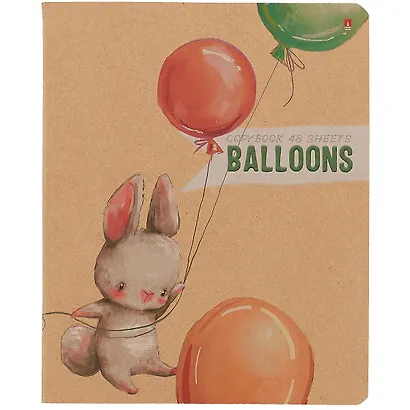 Тетрадь в клетку Альт, "Зверушки и шарики", 48 листов, в ассортименте - фото 4