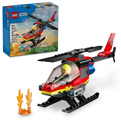 LEGO City: Пожарно-спасательный вертолёт, 85 деталей (60411) - фото 1