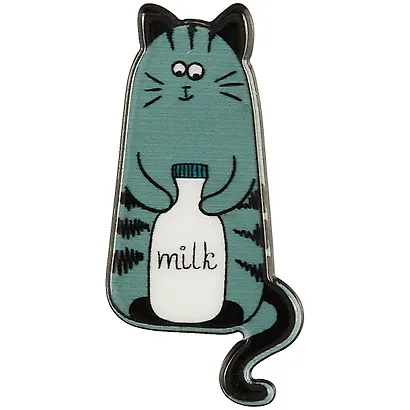 Набор значков Котик с молоком (акрил) - фото 2