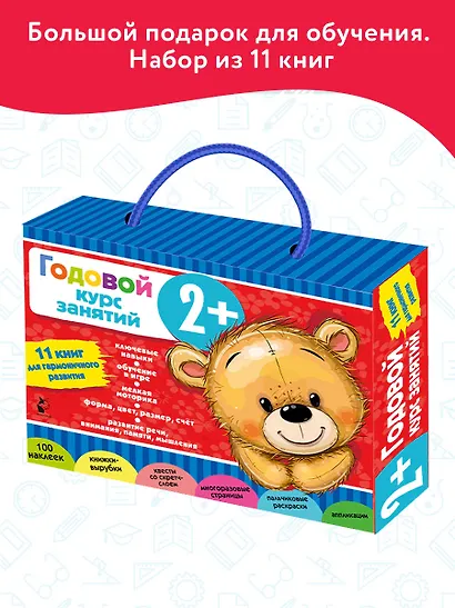 Годовой курс занятий 2+. Набор из 11 книг - фото 3