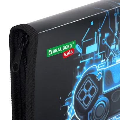 Папка для тетрадей A5 "Digital gamepad" молния с трех сторон, пластик - фото 7