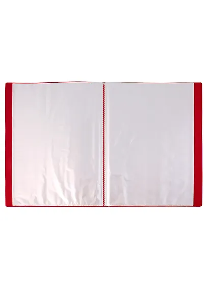 Папка 10ф А4 пластик 0,9мм, красная - фото 3