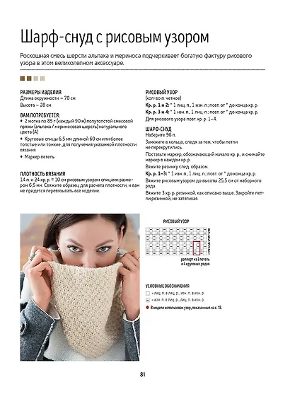 Библия жемчужных узоров : 60 мотивов, 30 стильных проектов : Спицы - фото 5